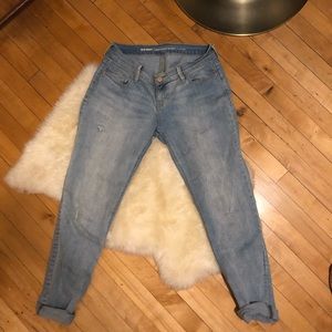 Lightly distressed boyfriend jeans